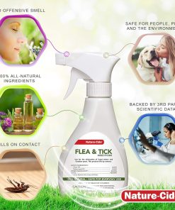 Nature-Cide Flea & Tick. All Natural Tick and Flea Spray for House and Pets to Keep Your Home Safe. Kills on Contact. No Strong Odor. 8 oz - 5