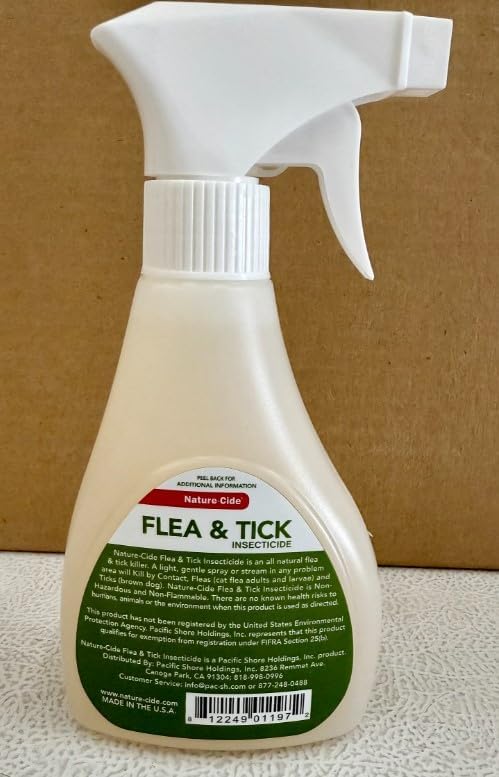 Nature-Cide Flea & Tick. All Natural Tick and Flea Spray for House and Pets to Keep Your Home Safe. Kills on Contact. No Strong Odor. 8 oz - 8