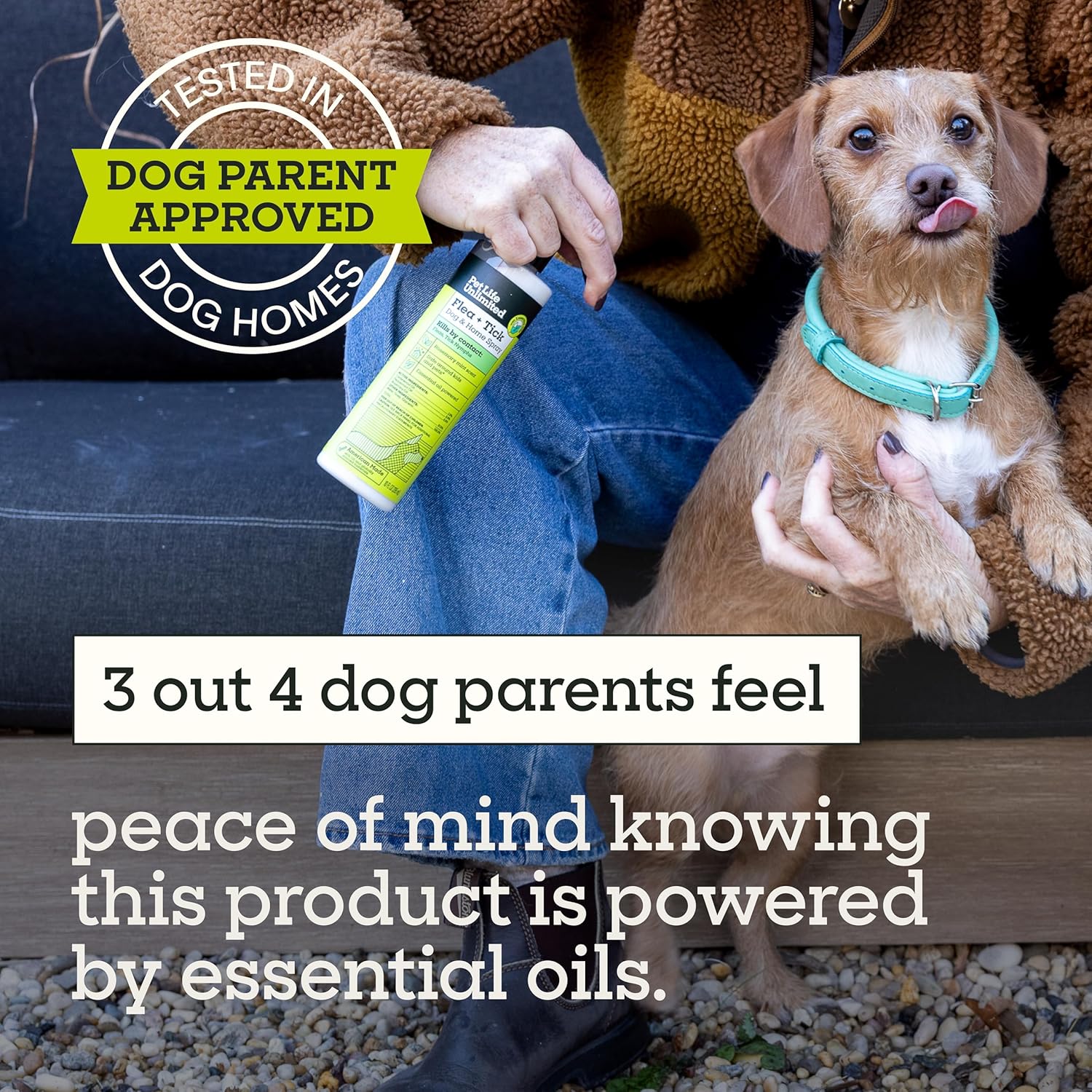 Pet Life Unlimited Natural Flea & Tick Spray for Dogs, 10 oz, Plant-Based Prevention & Treatment with Essential Oils, Kill & Repel Fleas, Ticks & Eggs, Soothes Itchy Skin, Daily Use - 3