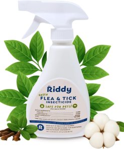 Riddy Flea & Tick Natural Spray for Pets with Essential Oils Safe Non-Hazardous Indoor and Outdoor Control, 8 oz, 1 Pack - 1
