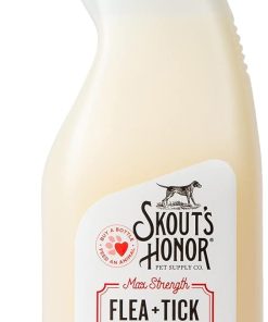 Skout's Honor Flea and Tick Dog & Home Spray - Natural Peppermint & Cedarwood Formula, Helps to Protect from Fleas, Ticks, and Mosquitos, 28 oz - 1