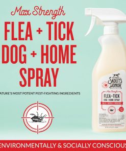 Skout's Honor Flea and Tick Dog & Home Spray - Natural Peppermint & Cedarwood Formula, Helps to Protect from Fleas, Ticks, and Mosquitos, 28 oz - 3