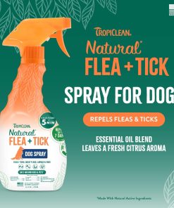 TropiClean Natural Maximum Strength Flea and Tick Spray for Dogs, 16oz - 3