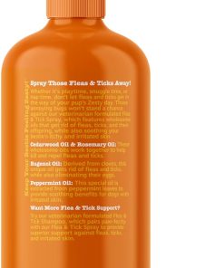 Zesty Paws Flea and Tick Spray for Dogs - Kill Fleas, Ticks & Their Eggs - Veterinarian Formulated - Soothes Itchy & Irritated Dog Skin - Cedarwood Oil, Rosemary Oil & Peppermint Oil - 5