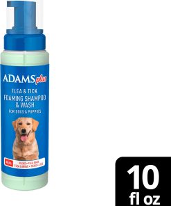 Alternative view of ADAMS Plus Flea & Tick Foaming Shampoo & Wash for Dogs & Puppies, Flea Shampoo to Treat Flea Infestations, Kills Ticks, Fleas, Flea Eggs & Lice, Cleans and Conditions Coat, 10 Ounces
