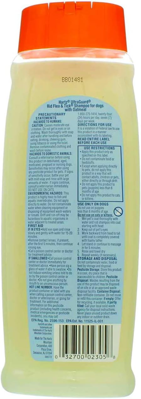 Hartz 02305 Ultraguard Rid Flea & Tick Dog Shampoo With Oatmeal3 - Image 7