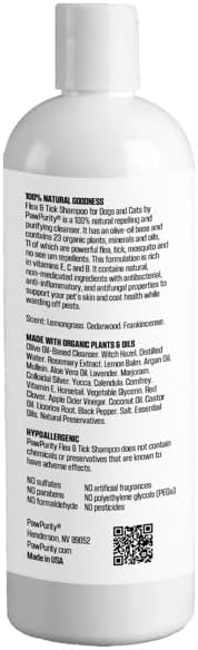 PawPurity Flea/Tick Shampoo and Spray Kit for Dogs & Cats, 100% Natural, Organic, Protects & Conditions, Herbal Citrus Scent (Shampoo 16 oz + Spray 8 oz) - Image 9