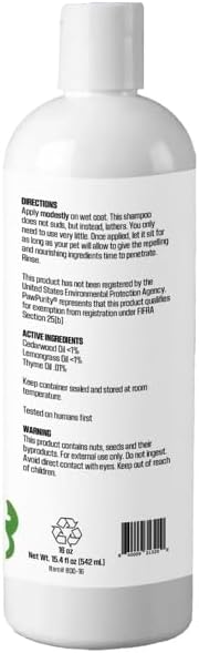 PawPurity Flea/Tick Shampoo and Spray Kit for Dogs & Cats, 100% Natural, Organic, Protects & Conditions, Herbal Citrus Scent (Shampoo 16 oz + Spray 8 oz) - Image 8