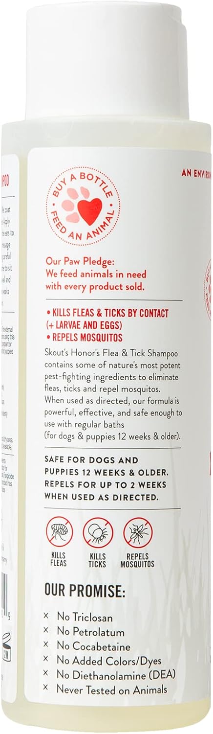 Skout's Honor Flea and Tick Shampoo for Dogs - Natural Peppermint & Cedarwood Formula, Helps to Protect from and Against Fleas, Ticks, and Mosquitos, 16 oz - Image 8