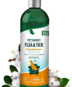 Vet's Best Natural Flea & Tick Dog Shampoo – Plant-Based Formula with Cotton Spice Scent – Natural Dog Shampoo with Essential Oils for Flea and Tick Support – Made in USA – 12 oz Bottle - 1