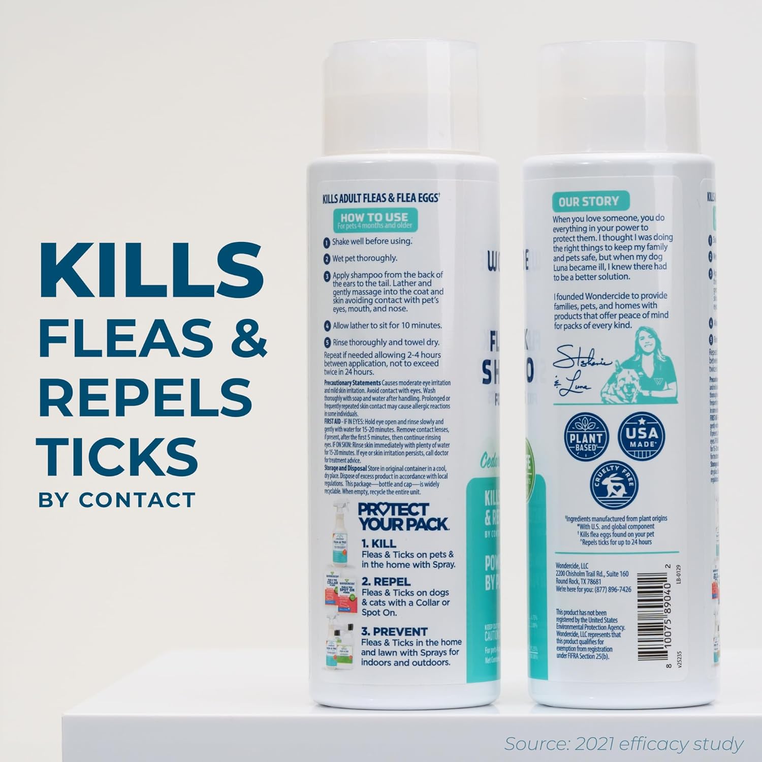 Wondercide - Flea & Tick Shampoo for Dogs and Cats - Flea and Tick Treatment with Natural Essential Oils - for Pets Over 4 Months - Powered by Plants - Cedarwood - 12 Fl oz - Image 7
