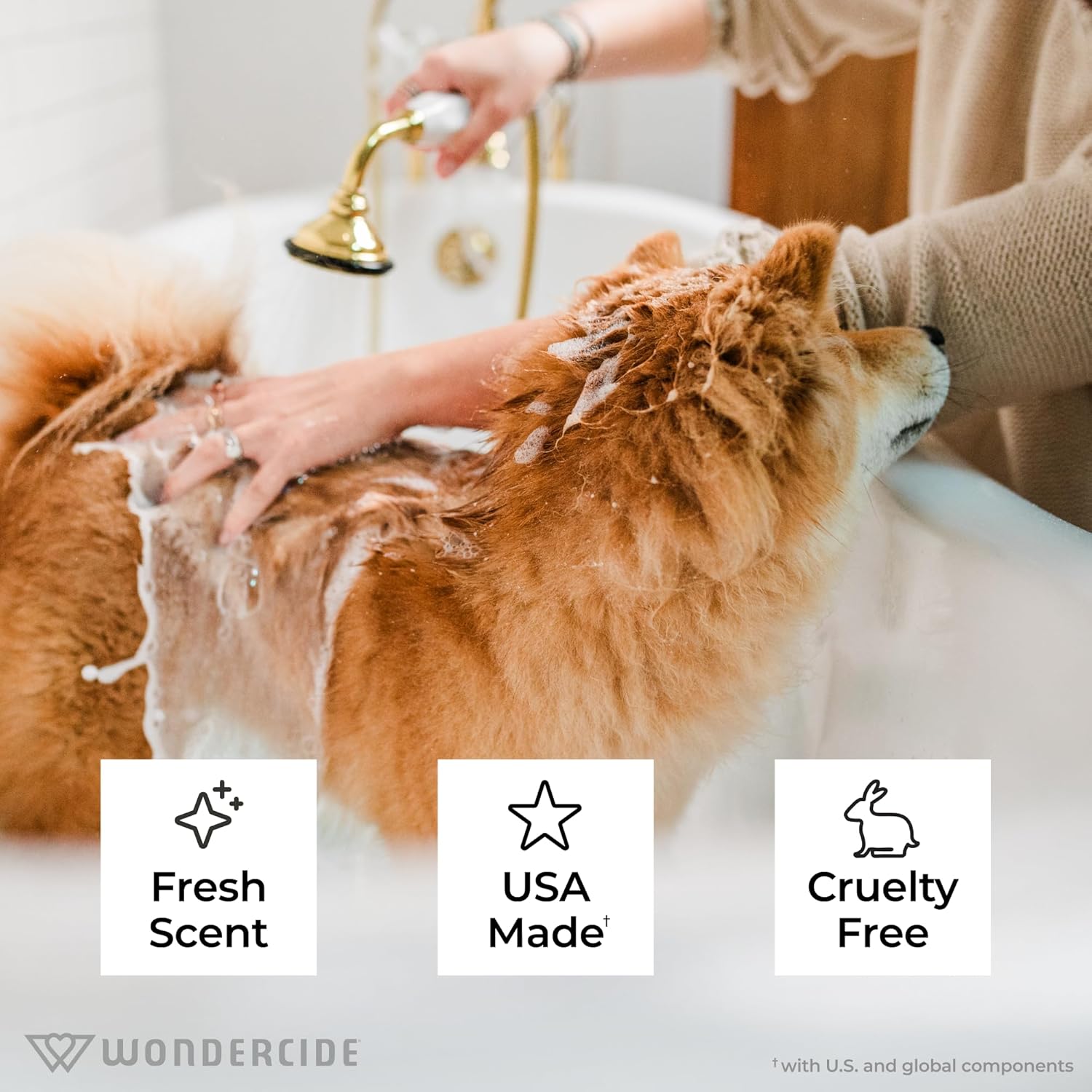 Wondercide - Flea & Tick Shampoo for Dogs and Cats - Flea and Tick Treatment with Natural Essential Oils - for Pets Over 4 Months - Powered by Plants - Cedarwood - 12 Fl oz - Image 2