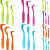 24 Pcs Tick Remover Plastic Tick Remover Tools Tick Puller Removal Tick Grabber for Dogs Cats Humans, 3 Sizes (Blue, Green, Orange, Rose Red) - 1