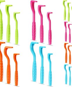 24 Pcs Tick Remover Plastic Tick Remover Tools Tick Puller Removal Tick Grabber for Dogs Cats Humans, 3 Sizes (Blue, Green, Orange, Rose Red) - 1
