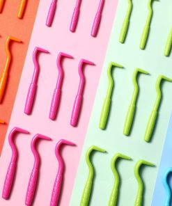 Alternative view of 24 Pcs Tick Remover Plastic Tick Remover Tools Tick Puller Removal Tick Grabber for Dogs Cats Humans, 3 Sizes (Blue, Green, Orange, Rose Red)