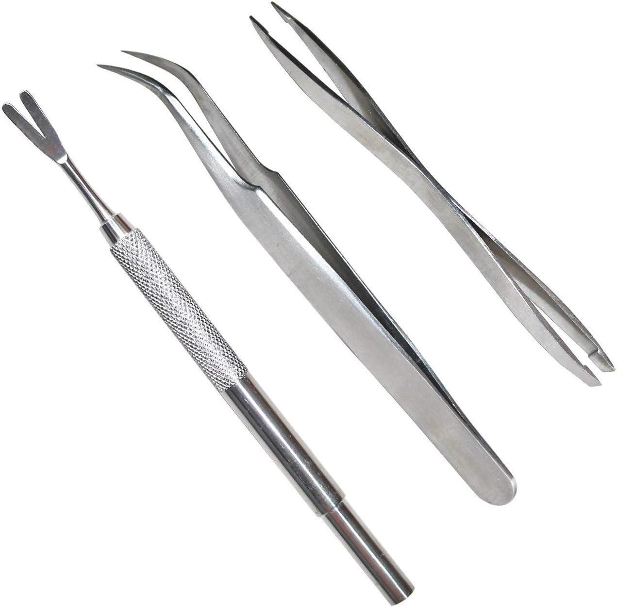 3 Pack Tick Remover Tool Set Stainless Steel Tick Remover Kit for Cats and Dogs - 1