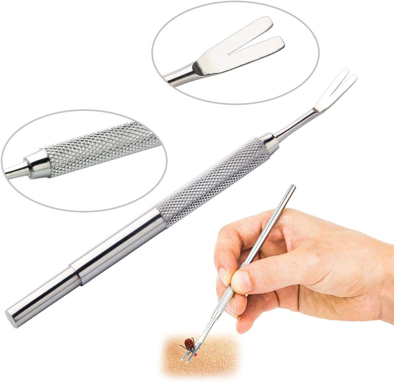 3 Pack Tick Remover Tool Set Stainless Steel Tick Remover Kit for Cats and Dogs - Image 5