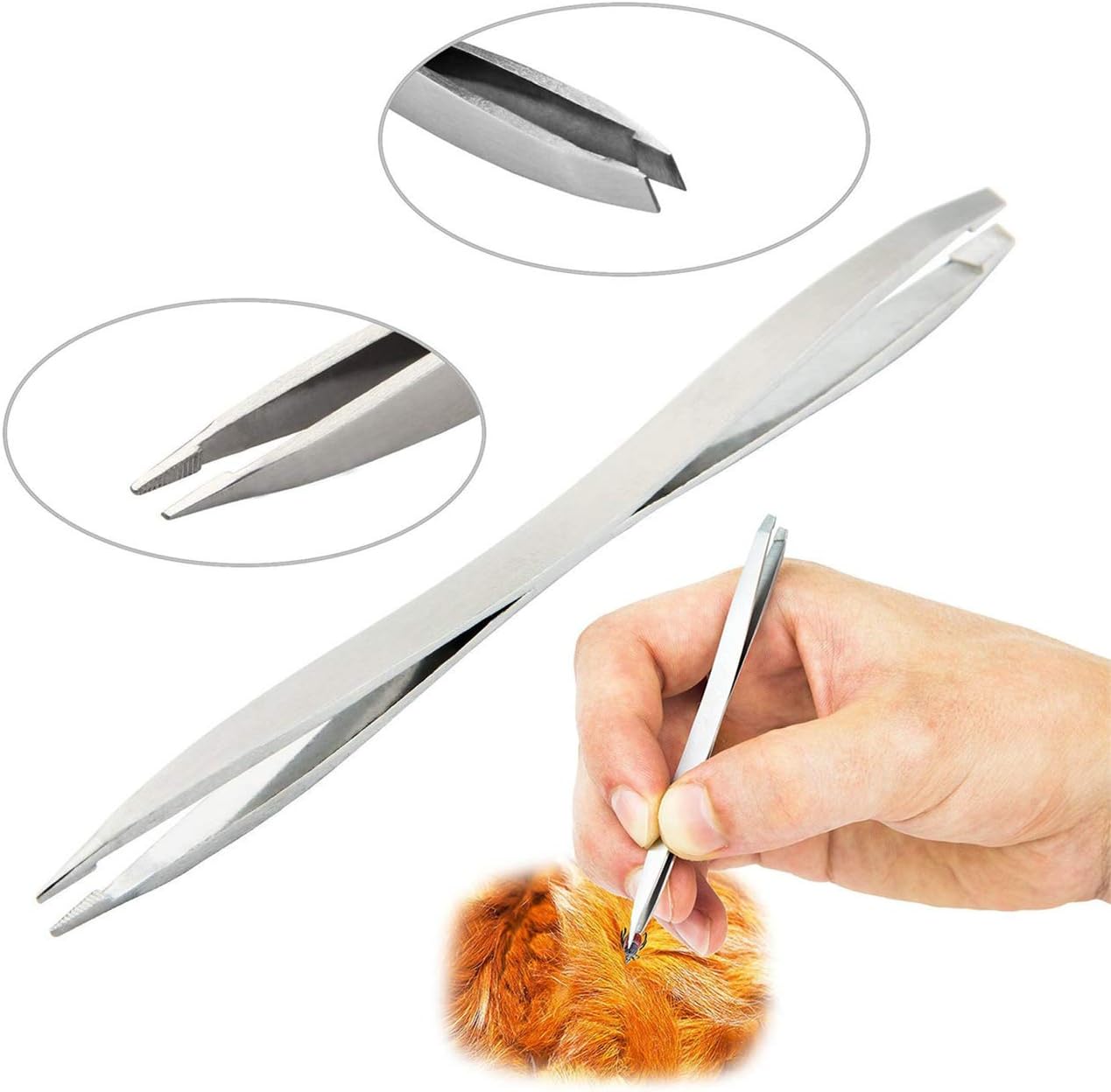 3 Pack Tick Remover Tool Set Stainless Steel Tick Remover Kit for Cats and Dogs - Image 6