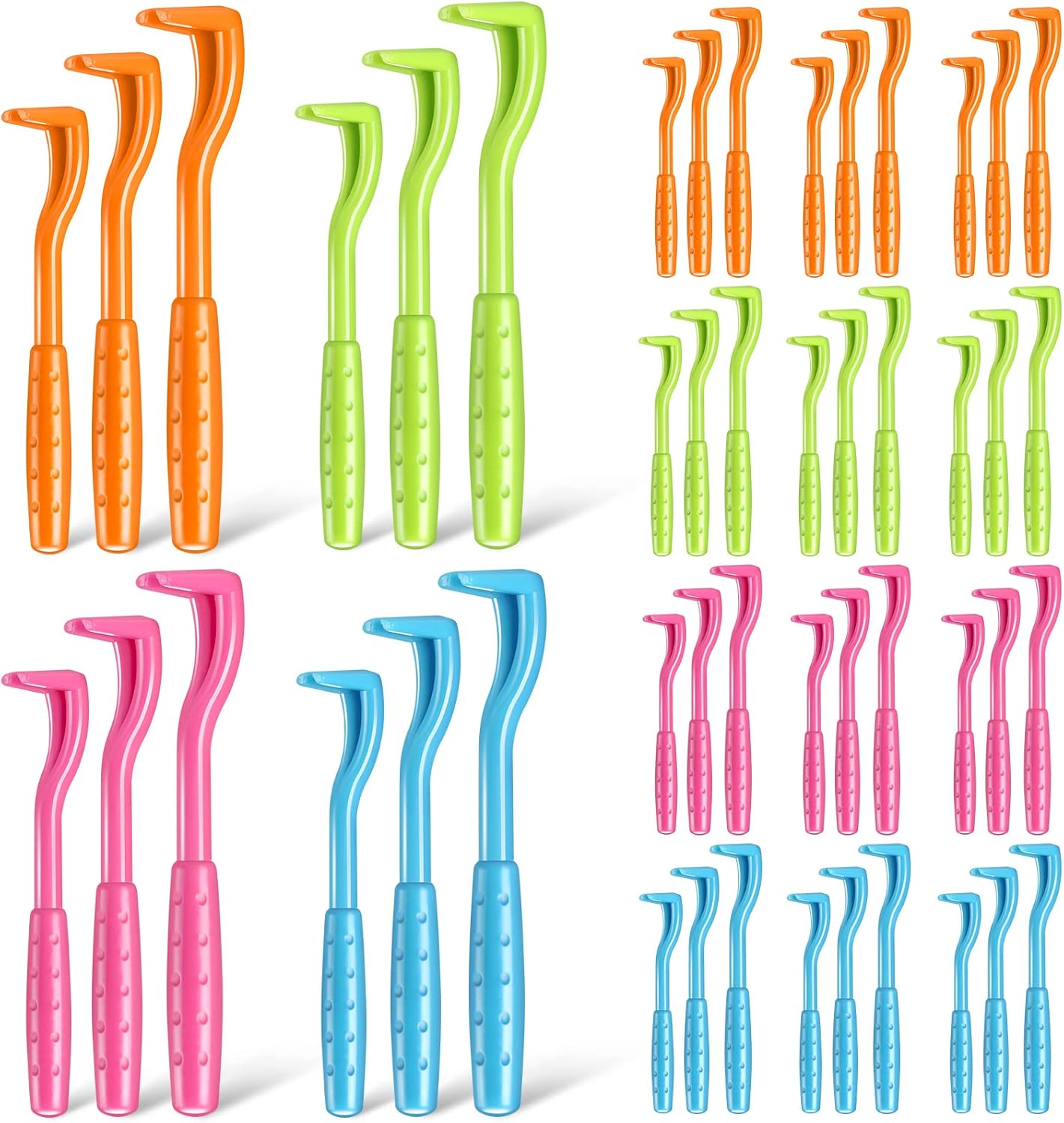 48 Pack Tick Removal Tool Tick Remover for Dogs, Cats and Humans Plastic Tick Puller Tick Grabber, 3 Sizes (Green, Rose Red, Orange, Blue) - 1
