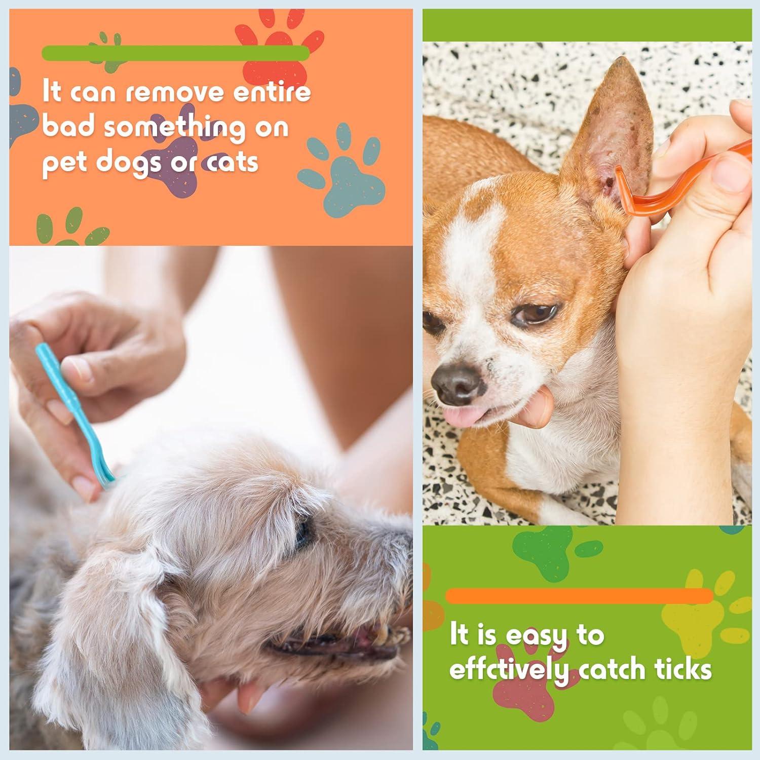 48 Pack Tick Removal Tool Tick Remover for Dogs, Cats and Humans Plastic Tick Puller Tick Grabber, 3 Sizes (Green, Rose Red, Orange, Blue) - Image 5