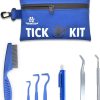 Complete Tick Removal Kit for Dogs & Cats – Tick Remover Tool Set with 3 Size Hooks, Tick Comb & Stainless Steel Precision Tick Remover + Tweezers, Travel Pouch – Safe, Fast Tick Removal (1) - 1