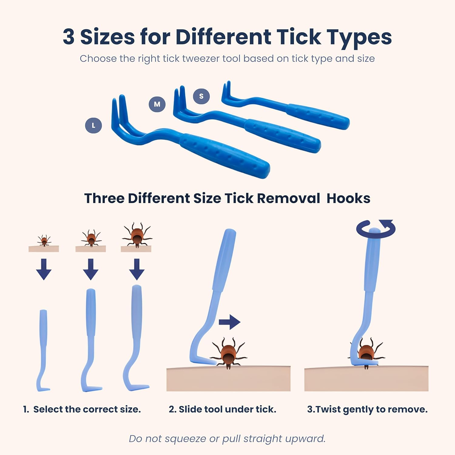 Complete Tick Removal Kit for Dogs & Cats – Tick Remover Tool Set with 3 Size Hooks, Tick Comb & Stainless Steel Precision Tick Remover + Tweezers, Travel Pouch – Safe, Fast Tick Removal (1) - Image 5