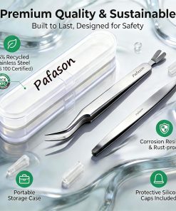Alternative view of PAFASON Premium Tick Removal Tweezer Tool Set, Dual-Headed, Multi-functional Stainless Steel Twister Remover for Dogs, Cats, Humans, Storage Case