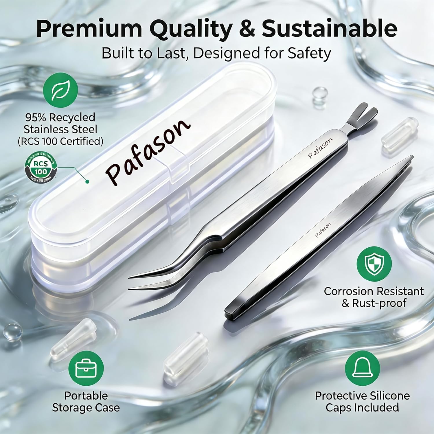 PAFASON Premium Tick Removal Tweezer Tool Set, Dual-Headed, Multi-functional Stainless Steel Twister Remover for Dogs, Cats, Humans, Storage Case - Image 2