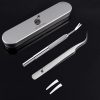Tick Remover, Tick Removal Tool, Stainless Steel Tick Remover Tool for Dogs-Humans-Cats-Horses, Professional Foam Inserts Tick Remover Set- Includes Tick Tweezers, Tick Fork, Handy Tin, Manual (1 Set) - 1