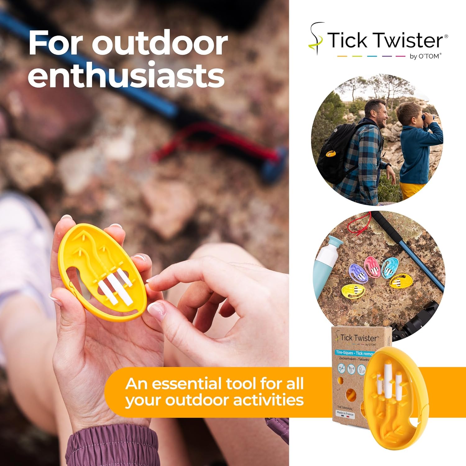 Tick Twister Tick Remover for Dogs and Human - Made in France - Tick Puller for Humans and Dogs - 3 Different Sizes - Dog Tick Removal Tool - Also for All Other Pets - Tick Nipper in - Image 4
