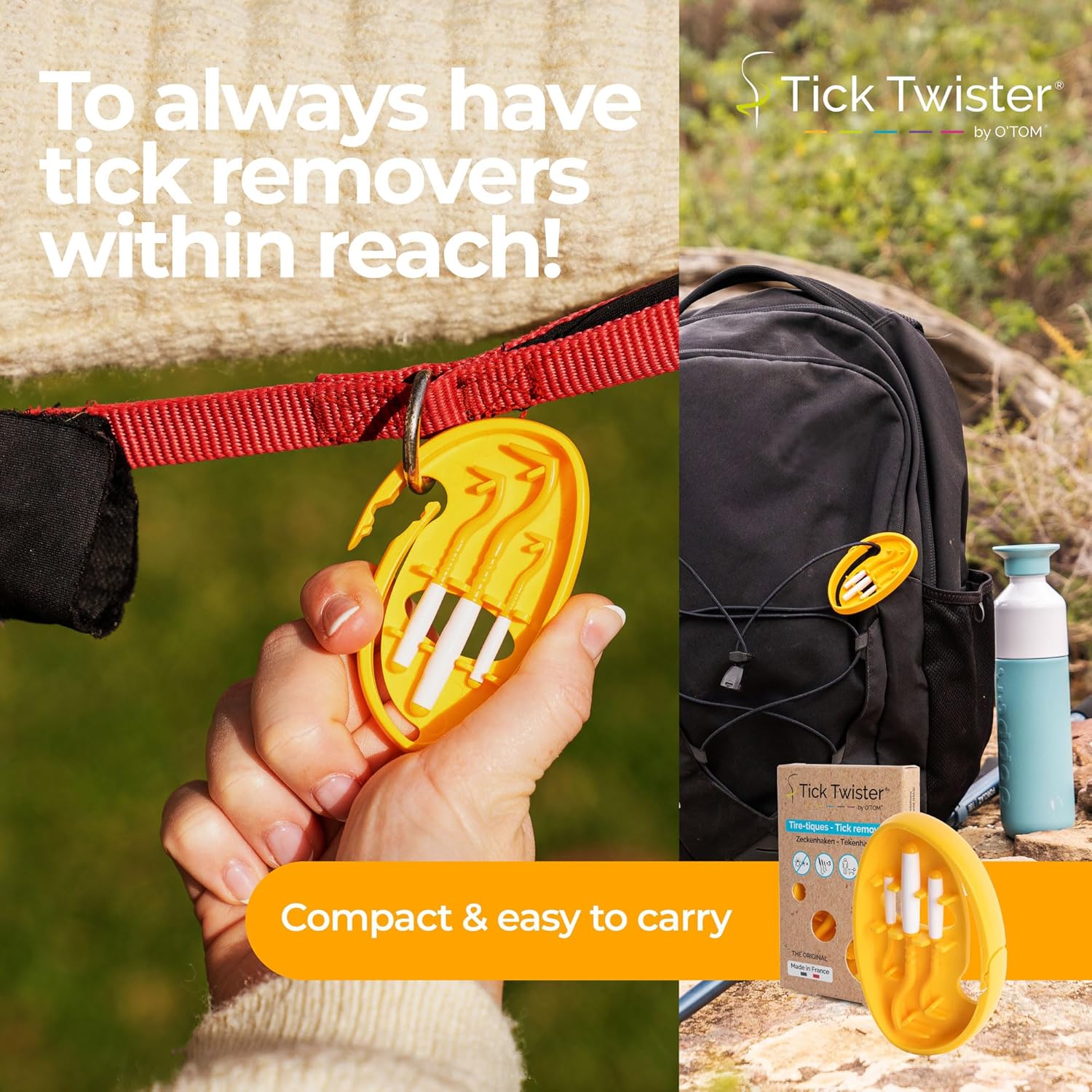 Tick Twister Tick Remover for Dogs and Human - Made in France - Tick Puller for Humans and Dogs - 3 Different Sizes - Dog Tick Removal Tool - Also for All Other Pets - Tick Nipper in - Image 5