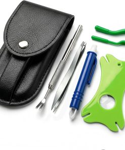 VENOMKILLER 6-in-1 Tick Remover Kit – Tick Removal Tool Set with Stainless Steel Tweezers, Tick Card, Hooks & Leather Case – Tick Remover for Dogs, Cats & Humans - 1
