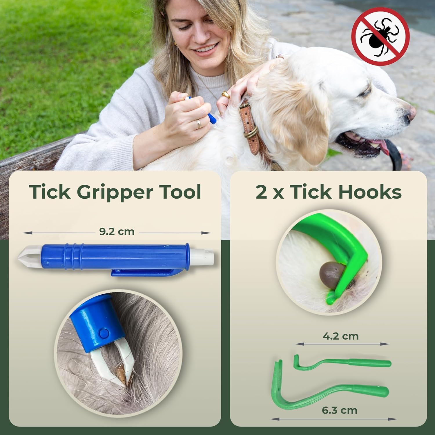 VENOMKILLER 6-in-1 Tick Remover Kit – Tick Removal Tool Set with Stainless Steel Tweezers, Tick Card, Hooks & Leather Case – Tick Remover for Dogs, Cats & Humans - Image 4