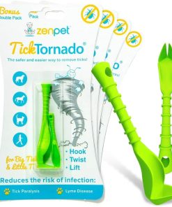 ZenPet Tick Tornado Tick Remover Tool for Dogs, Cats, Horses, Humans (4 Pack) – Safe & Easy Tick Removal, Vet-Approved Grabber Tool for Hiking, Camping, Travel, Lyme Disease & Infection Prevention - 1