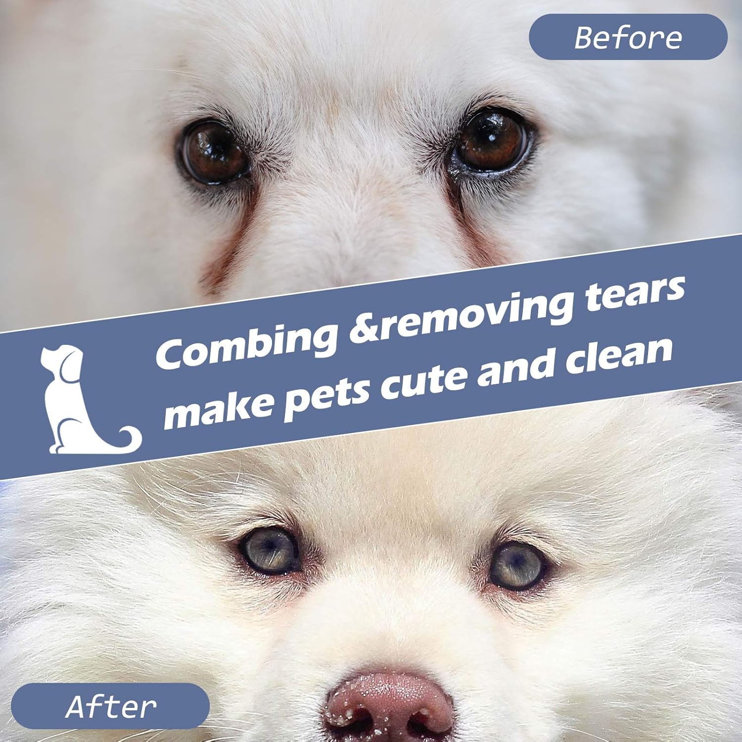 10 Pieces Tear Stain Remover Comb Dog Flea Comb Pet Grooming Comb Stainless Steel Teeth with Plastic Handle for Medium and Small Dogs Cats Removing Flea Dandruff Flakes and Stain - Image 3
