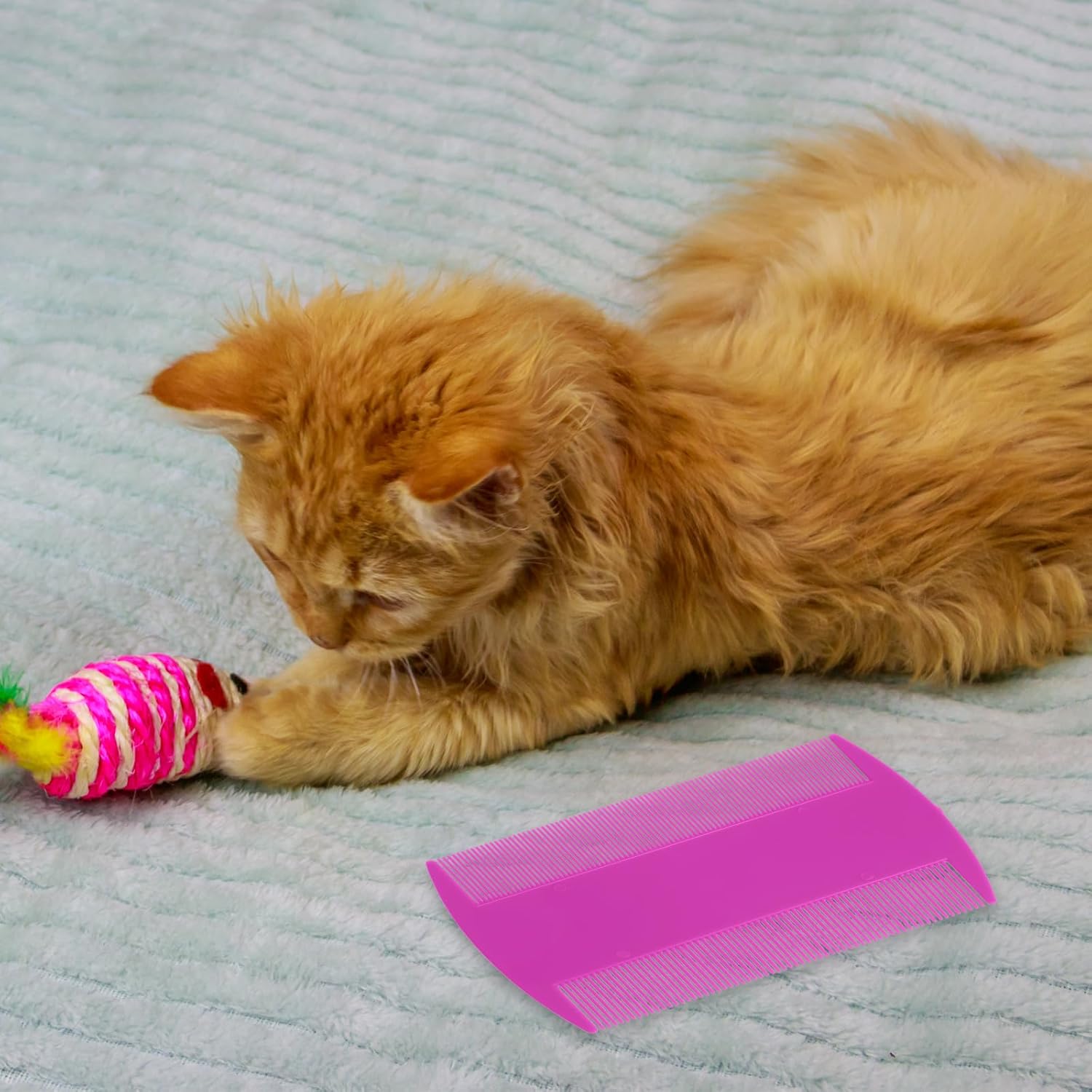 14 Pcs Lice Comb, Flea Comb, Double Sided Dandruff Comb, Cat Comb, Plastic Flea Comb for Cats Fine Teeth Pet Comb for Cat Dog To Keep Skin Healthy And Hair Soft (Multi-color) - Image 4