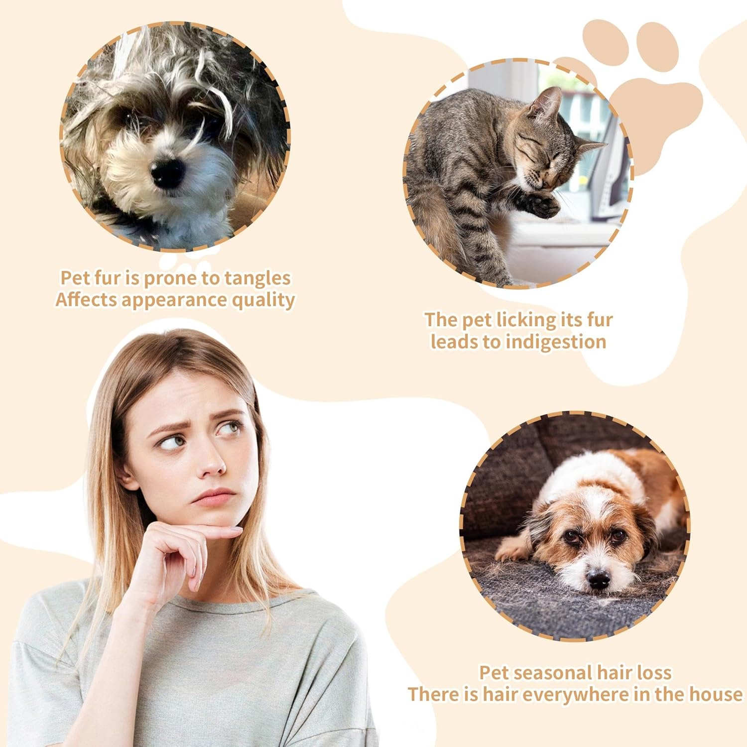 4-Pack Flea Comb for Dogs & Cats - Fine Tooth Stainless Steel Grooming Comb with Anti-Slip Rubber Handle, Removes Fleas, Tangles & Tear Stains (Black, Blue, White & Pink) - Image 7