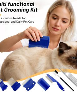 Alternative view of 7 Pack Flea Comb Set for Cats and Dogs, Stainless Steel & Plastic Pet Grooming Combs with Dog Eye Comb & Tear Stain Comb, Flea Comb for Small Dogs, Puppy Comb, Tick Comb, Cat Flea Comb Grooming Kit