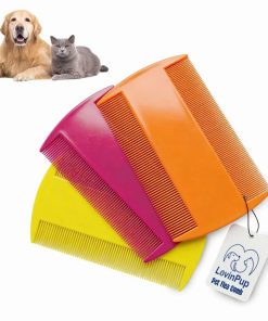Pet Flea Comb for Dogs & Cats (3-Pack) – Fleas, Loose Fur & Tick Removal Tool for Cats & Dogs – Gentle & Durable Fine-Tooth Pet Hair Comb for Comfortable, Clean Coat Care - 1