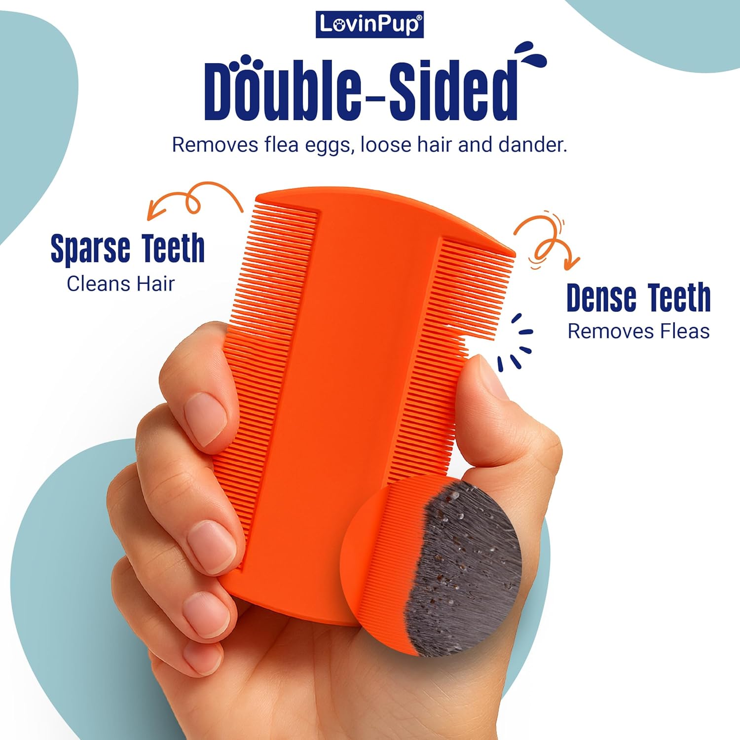 Pet Flea Comb for Dogs & Cats (3-Pack) – Fleas, Loose Fur & Tick Removal Tool for Cats & Dogs – Gentle & Durable Fine-Tooth Pet Hair Comb for Comfortable, Clean Coat Care - Image 7