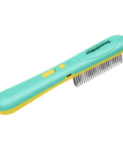 Rechargeable Flea Comb for Pets - Stainless Steel Teeth Grooming Tool for Medium and Long Haired Cats & Dogs - USB-C Charging - 1