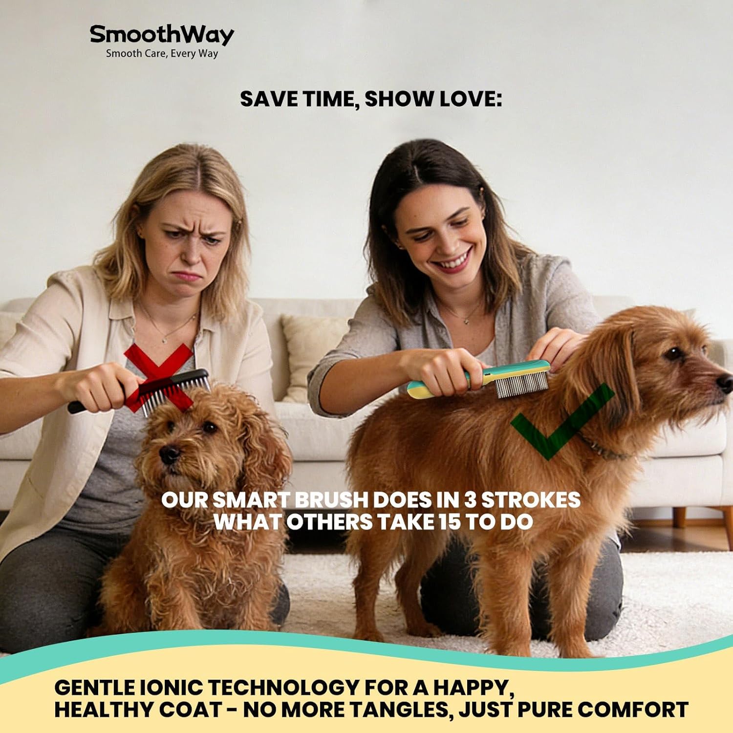 Rechargeable Flea Comb for Pets - Stainless Steel Teeth Grooming Tool for Medium and Long Haired Cats & Dogs - USB-C Charging - Image 5