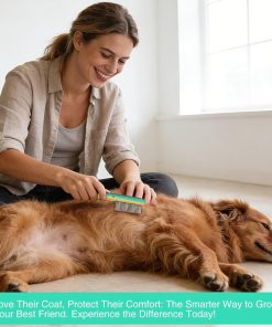 Alternative view of Rechargeable Flea Comb for Pets - Stainless Steel Teeth Grooming Tool for Medium and Long Haired Cats & Dogs - USB-C Charging