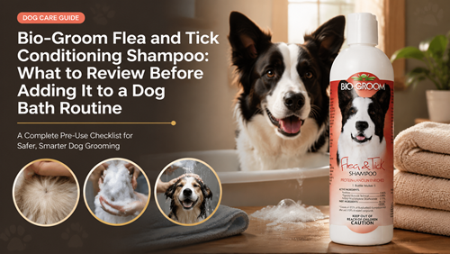 Bio-Groom Flea and Tick Conditioning Shampoo dog bath routine guide