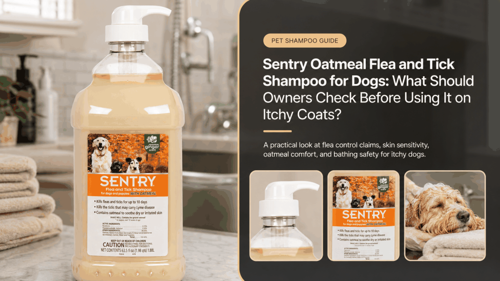 Sentry Oatmeal Flea and Tick Shampoo for Dogs on an itchy-coat grooming guide