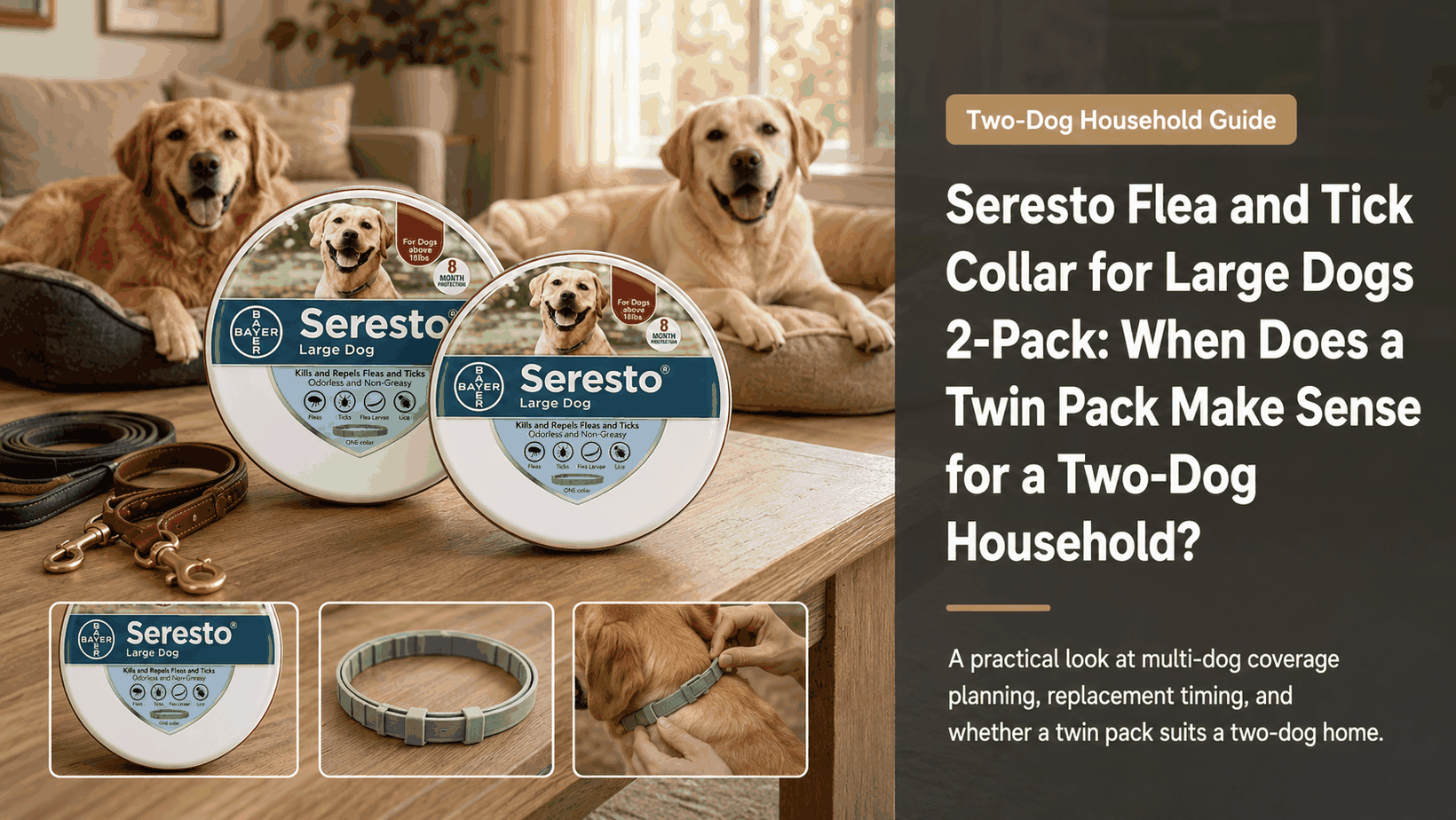 Seresto Flea and Tick Collar for Large Dogs 2-Pack for a two-dog household