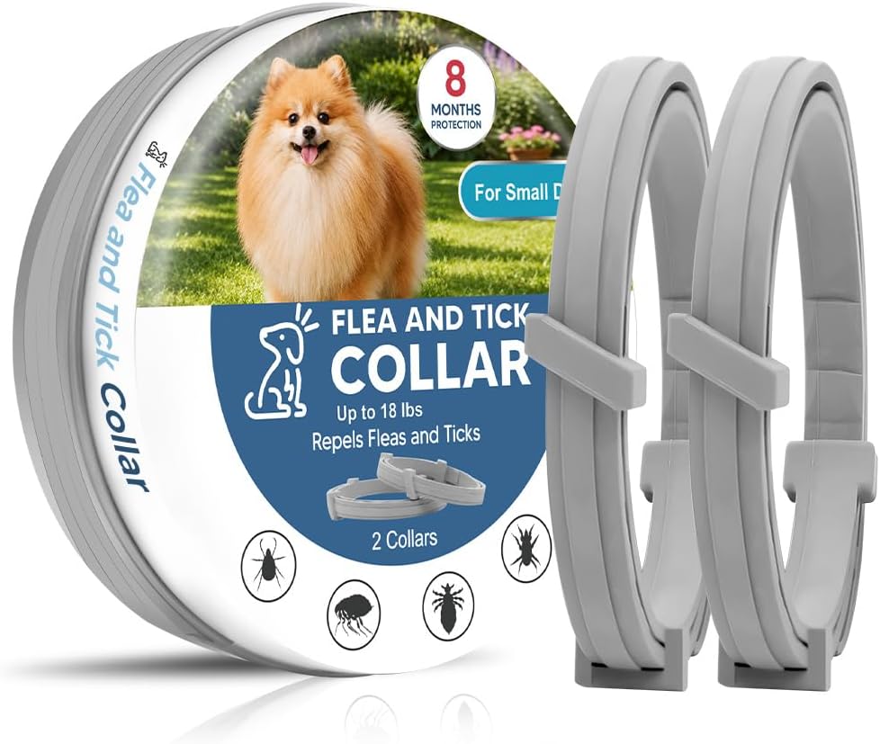 fcesiweg Flea Collar for Dogs, Flea and Tick Collars for Small Dogs, Tick Collar for Dogs, Dog Tick Collar, Tick and Flea Collar for Dogs, Dog Flea Collars, Plant-Based Protection – 2P - 1