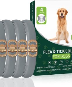 4 Pack Flea Collar for Dogs, 32 Months Flea and Tick Prevention for Dogs - 1