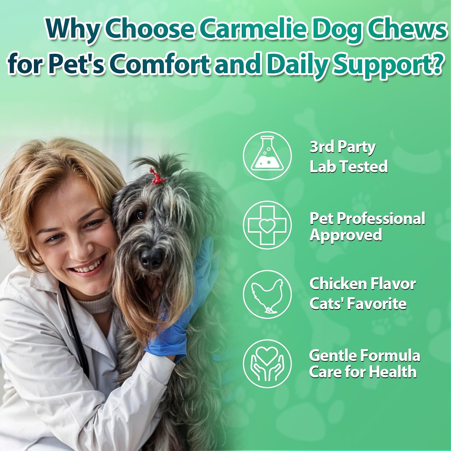 Carmelie Flea and Tick Prevention for Dogs Chewables, 200 Soft Chews - Image 5