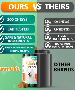 Alternative view of Carmelie Flea and Tick Prevention for Dogs Chewables, 200 Soft Chews